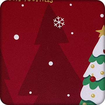 Loozykit Weihnachten Stuhlhussen 4er/6er Set Stretch Stuhlbezug Universal Moderne Xmas Festlich Stuhl Husse Dekoration Protector Strech Chair Cover für Esszimmer Party Banquet Restaurant (Rot-2, 6pcs) - 7