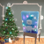 LOVIVER Dehnbare Vliesstoffe Weihnachten LED Lichter Stuhlbezug Küche Weicher Dicker Weihnachtsbedruckter Stuhlrückenbezug Waschbar - Schneemann - 4