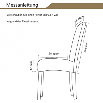 Stuhlhussen 4er Set Stuhlbezug plüsch Stretch Schonbezug Für Stühle Abnehmbare Waschbar Elastische Stuhlschutzbezüge Universal Esszimmer Esszimmerstühle Hochzeit Partys Deko (Weinrot, 4 Stück) - 5