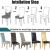XIANYU Stretch Abnehmbare Waschbare Esszimmerstuhlbezüge Stretch Stuhlbezüge Stuhlbezug Parsons Stuhlhussen Für Esszimmer (Beige,Set of 6(XL)) - 4