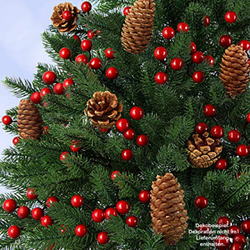 BB Sport Luxus Christbaum 180 cm Dunkelgrün künstlicher Weihnachtsbaum PE/PVC Spritzguss Mix Tannenbaum Standfuß - 4