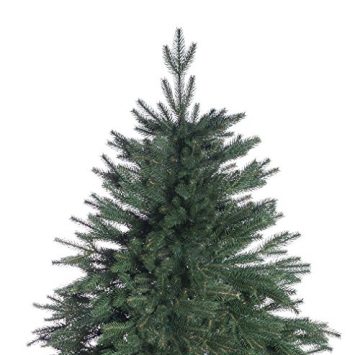 DWA Künstlicher Christbaum Weihnachtsbaum Alpine traditionell Alpenfichte waldgrün luxuriös mit Ständer groß - 220 cm - Alpine Spruce - 2