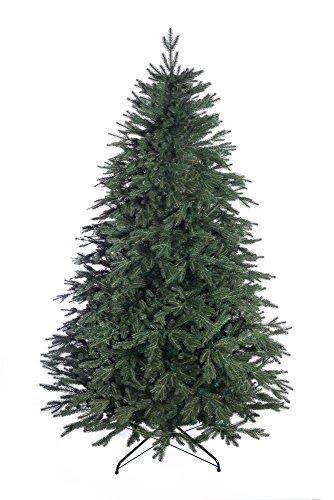 DWA Künstlicher Christbaum Weihnachtsbaum Alpine traditionell Alpenfichte waldgrün luxuriös mit Ständer groß - 220 cm - Alpine Spruce - 1