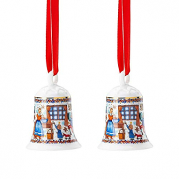 Hutschenreuther 2 x Porzellanglocke Weihnachtsglocke 2020 Weihnachtsbäckerei - 02250-722825-27920 - - 1