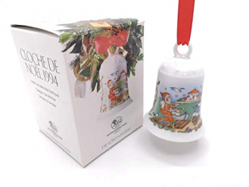 Hutschenreuther Weihnachtsglocke 1994 Ostseeinsel, mit Originalverpackung, Porzellanglocke Weihnachten Baumschmuck Glocke Design von Ole Winther / Porcelain bell / Campanella porcellana - 1
