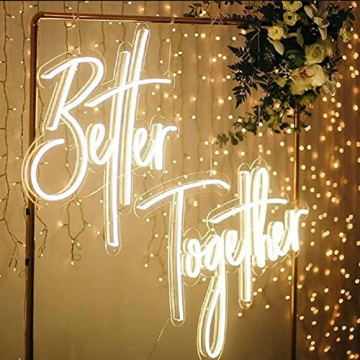 LED-Neonschild-Nachtlicht für Wand, Party, Dekoration, Schlafzimmer, Zimmer, Bar, Hochzeit, Zuhause, Geburtstag, Kunst, Dekoration, Weihnachten, mit USB-Kette, Lichtmodulator, 6 V - 2