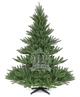 Original Hallerts® Spritzguss Weihnachtsbaum Bolton 180 cm als stufige Edeltanne - Christbaum zu 100% in Spritzguss PlasTip® Qualität - schwer entflammbar nach B1 Norm, Material TÜV und SGS geprüft - Premium Spritzgusstanne - 1