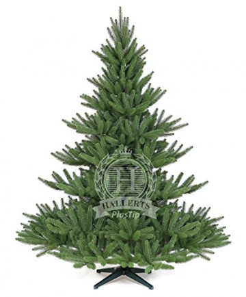 Original Hallerts® Spritzguss Weihnachtsbaum Bolton 180 cm als stufige Edeltanne - Christbaum zu 100% in Spritzguss PlasTip® Qualität - schwer entflammbar nach B1 Norm, Material TÜV und SGS geprüft - Premium Spritzgusstanne - 1