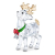 Swarovski Santas Rentier, Weihnachtliche Dekoration mit Klaren, Roten und Grünen Swarovski Kristallen - 1