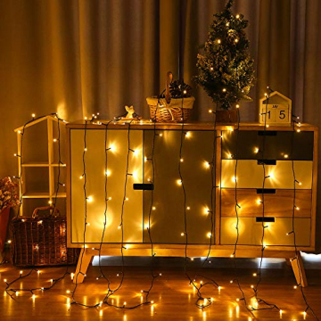 UISEBRT 100m 1000 LED Lichterkette Außen Innen Dekoration für Weihnachten, Ostern, Halloween, Hochzeit, Party, mit 8 Leuchtmodi, Wasserdicht IP44 (100m 1000LED, Warmweiß) - 5