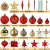 YILEEY Weihnachtskugeln Weihnachtsdeko Set Rot und Gold 88 STK in 21 Farben, Kunststoff Weihnachtsbaumkugeln Box mit Aufhänger Christbaumkugeln Plastik Bruchsicher, Weihnachtsbaumschmuck, MEHRWEG - 2