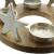 Adventskranz Silbersterne aus Holz & Alu, Tischkranz mit 4 Kerzenhaltern - 4