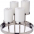 EDZARD Adventskranz / Kerzenleuchter Marbella (Ø 31 cm, H 16 cm) aus Edelstahl - Kerzenhalter, Kerzenständer Silber für Stumpenkerzen - Deko Kerzen, Tischdeko, Silber Deko für Kerzen - als Geschenk - 2
