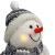 Gravidus niedlicher LED Deko Schneemann beleuchtete Dekofigur mit Schal, Mütze und Handschuhe ca. 33 cm Hoch, Weihnachtsdekoration für den Innenbereich - Ideal zum Verschenken, Weiß, Grau, Beige - 4
