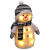 Gravidus niedlicher LED Deko Schneemann beleuchtete Dekofigur mit Schal, Mütze und Handschuhe ca. 33 cm Hoch, Weihnachtsdekoration für den Innenbereich - Ideal zum Verschenken, Weiß, Grau, Beige - 1