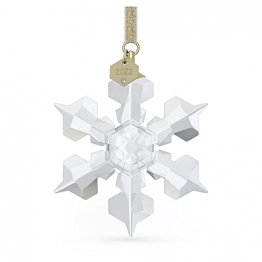 Swarovski Annual Edition 2022 Ornament, Schneeflocke mit Prachtvollem Lamé-Band und Klarem Swarovski Kristall - 1
