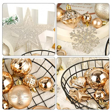 Christbaumschmuck-Set mit 78 Weihnachtskugeln zum Aufhängen - 4