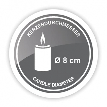 EDZARD Adventskranz Milano, Edelstahl, Gold-Optik, Durchmesser 34 cm, für Stumpenkerzen ø 8 cm - 7
