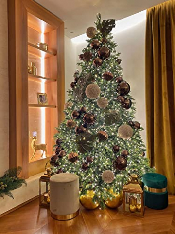 Giulia Grillo Künstlicher Weichnachtsbaum 210 cm Dicht, 2382 Zweige, Weihnachtsbaum Luxury grün mit Spitzen realistisch, PE/PVC, grün - 4