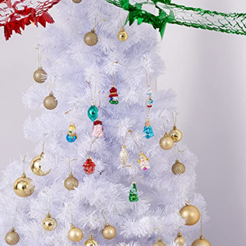 THE TWIDDLERS 12 Vintage Weihnachtskugeln aus Glas, 6cm - Hängender Christbaumschmuck, Tannenbäume Deko - 7