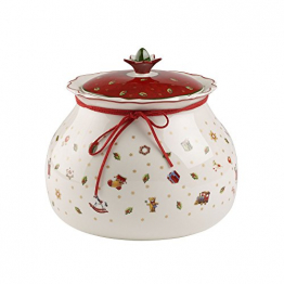 Villeroy und Boch Toy's Delight Große Vorratsdose, Premium Porzellan, Weiß/Rot - 1