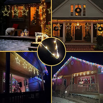LED Sterne Weihnachtsbeleuchtung,3Pcs Leuchtstern Weihnachten Led Stern Weihnachtsdeko Fenster mit 45 Leds Batteriebetrieben Weihnachtsbeleuchtung für Party Weihnachtsdeko,Weihnachtsstern Beleuchtet - 7