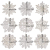 Schneeflocken aus Holz (27 Stk) - 9 Designs (3Stk/Design) Schneeflocke Christbaumschmuck Anhänger aus naturbelassenem Holz mit Jute Schnur als Weihnachtsschmuck, Baumschmuck, Weihnachtsdeko, Basteln - 2
