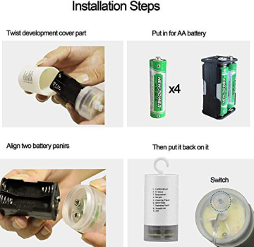 ANGMLN Led Lichterbündel, mit Fernbedienung, 200 Mikro Led 2M Silberdraht Mirco Lichterkette Batteriebetrieb,8 Lichtmodi,Timer modus, Lichterdraht Copper LightDeko für Innen und Außen Warmweiß - 3