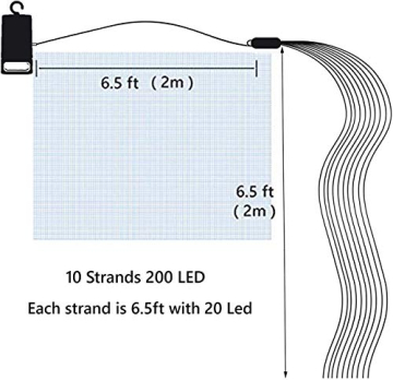 ANGMLN Led Lichterbündel, mit Fernbedienung, 200 Mikro Led 2M Silberdraht Mirco Lichterkette Batteriebetrieb,8 Lichtmodi,Timer modus, Lichterdraht Copper LightDeko für Innen und Außen Warmweiß - 7