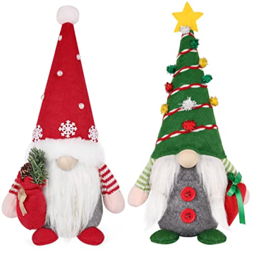 Blu Ninfee Weihnachtswichtel Weihnachtsdeko Wichtel 2er Set, Weihnachts Wichtel 30cm Hoch Weihnachten GNOME, Weihnachtszwerg Figuren Schwedischer Tomte Gnom - 8