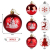 Homewit Weihnachtskugeln, 30 Stücke 6CM Kunststoff Christbaumkugeln Weihnachtsdeko mit Weihnachtsbaumschmuck Traditionelles Thema Rot Weiß, Weihnachtsbaum Bälle Dekorationen für Weihnachten - 2
