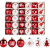 Homewit Weihnachtskugeln, 30 Stücke 6CM Kunststoff Christbaumkugeln Weihnachtsdeko mit Weihnachtsbaumschmuck Traditionelles Thema Rot Weiß, Weihnachtsbaum Bälle Dekorationen für Weihnachten - 1
