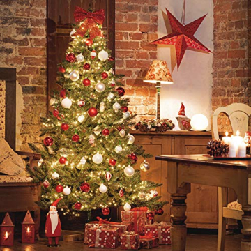 FairyTrees Weihnachtsbaum künstlich NORDMANNTANNE Edel, Material PU und PVC, inkl. Holzständer, FT25-150 - 3