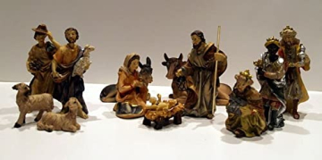 Krippenfiguren 12-TLG. Set Kunstharz Krippe Figuren Maria 8 cm - 1