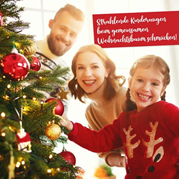 Künstlicher Weihnachtsbaum in Premium Qualität mit FSC-zertifiziertem Holzständer (Brandneu) – Naturgetreu und mit dicht bestückten Zweigen – Künstliche Weihnachtsbäume 180cm oder 220cm - 5