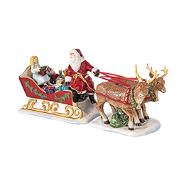 Villeroy und Boch - Christmas Toy's Memory "Schlitten", dekorative Figur aus Hartporzellan, für Teelichter geeignet, bunt, 36 x 14 x 17 cm - 1