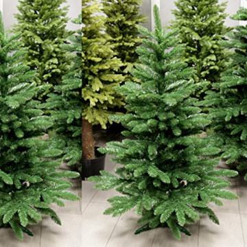 Virpol Künstlicher Weihnachtsbaum Spanischer Tannenbaum Spanische Tanne Christbaum mit Ständer aus Kunststoff 150 cm, Grün - 4