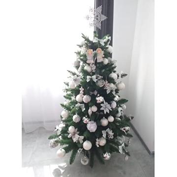 Virpol Künstlicher Weihnachtsbaum Spanischer Tannenbaum Spanische Tanne Christbaum mit Ständer aus Kunststoff 150 cm, Grün - 5
