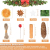 107 Stück Weihnachtskranz Deko, Potpourri Weihnachten, Adventskranz Bastelset mit Tannenzapfen, Beeren, Zimtstangen, Getrocknete Orangenscheiben, Sternanis, Juteschnur, Moos, und Pentagramm - 3