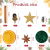 52 Stücks Weihnachtsdeko Adventskranz Set, Mix Weihnachten Bastelset Kreative Moos Deko mit Natur Eichel, Birke Stern, Orangenscheibe, Mini-Zeder, Zimt, Anis, Eichel, Dunkelgrünes Moos - 2