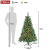 Aufun Künstlicher Weihnachtsbaum Tannenbaum mit Beleuchtung 250 LED warm-weiß inkl. Metallständer 570 Spitzen, PVC Christbaum für Weihnachten-Dekoration (150cm, Schnee-Effekt+Kiefernzapfen+LED) - 2