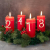 BETESSIN Adventszahlen 1-4 Adventskranz Zahlen Holz 1 2 3 4 für Kerzen Kerzenhalter 1 2 3 4 Holz Anhänger Deko Kerzenstecker Weihnachten Kerzen Dekoration Adventsdeko B - 3