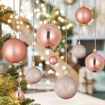 Christbaumkugeln 101 Stück Weihnachtskugeln Kunststoff Weihnachtsdeko Set Weihnachtsbaumschmuck Weihnachtskugeln - 4