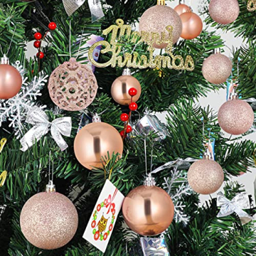 Christbaumkugeln 101 Stück Weihnachtskugeln Kunststoff Weihnachtsdeko Set Weihnachtsbaumschmuck Weihnachtskugeln - 5