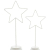 Dekoleidenschaft 2er Set LED Sterne, Leuchtsterne, Adventsdeko, Fensterdeko beleuchtet, Weihnachtsdeko - 2