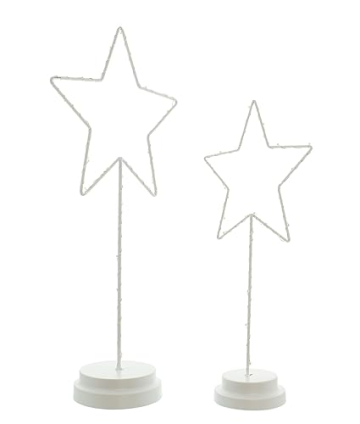 Dekoleidenschaft 2er Set LED Sterne, Leuchtsterne, Adventsdeko, Fensterdeko beleuchtet, Weihnachtsdeko - 3