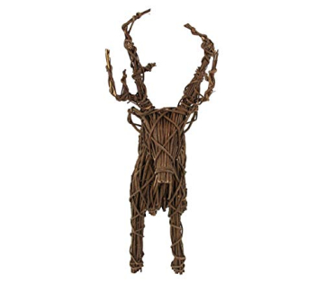 Dekoleidenschaft Deko-Figur Rentier, Rebenzweige auf Metall geflochten, 76 cm hoch, Adventsdeko, Weihnachts-Dekoration, Tierfigur, Winterdeko - 4