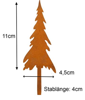 Gartenstecker Elch und Tanne 4er Set zum Stecken - 8