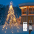 Joomer Christbaumbeleuchtung mit Ring und Sterne, 2,1M x10 Girlanden 450 LED Weihnachtsbaum Lichterkette Außen mit Fernbedienung, 8 modi Dimmbar Warmweiß Weihnachtsbeleuchtung für Rasen Garten - 1