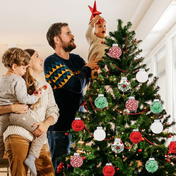 LIBOOI 25 Stück Weihnachtsbaumkugeln zum Aufhängen für Zuhause, Party, Weihnachten, Hochzeitsdekoration, Frohe Weihnachtsbaumschmuck, 60 mm hängende Weihnachtskugeln, Schwarz - 8